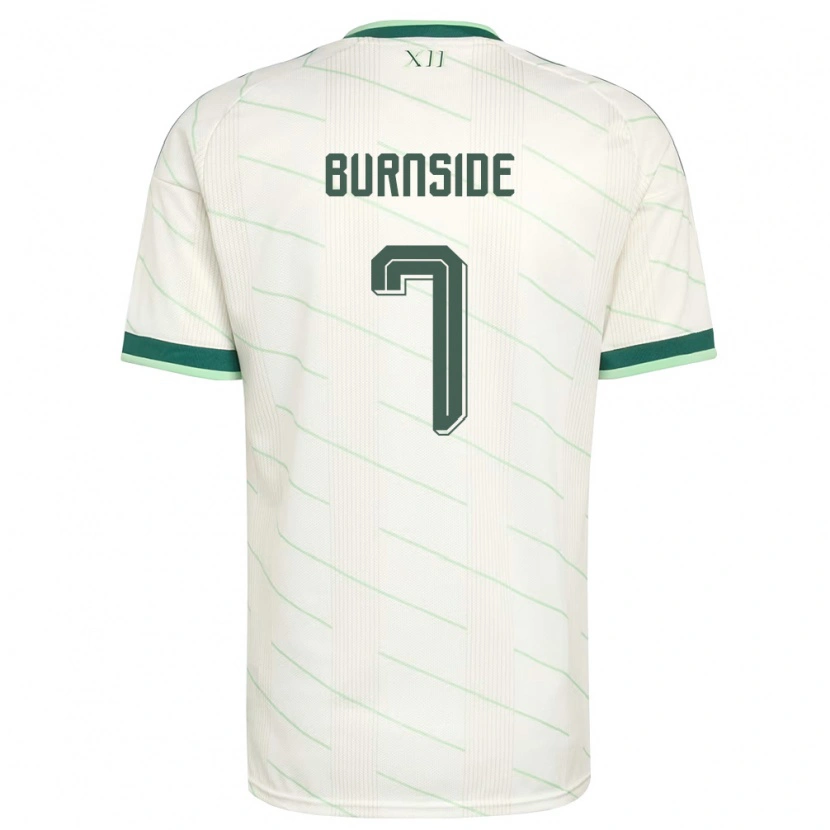 Danxen Kvinnor Nordirland Callum Burnside #7 Vit Grön Bortatröja Matchtröjor 26-28 Tröjor T-Tröja