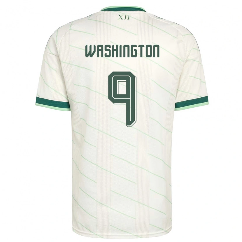 Danxen Kvinnor Nordirland Conor Washington #9 Vit Grön Bortatröja Matchtröjor 26-28 Tröjor T-Tröja