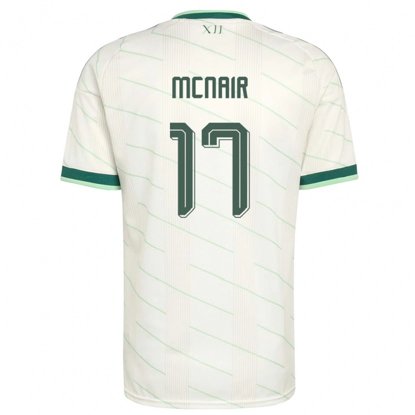 Danxen Kvinnor Nordirland Paddy Mcnair #17 Vit Grön Bortatröja Matchtröjor 26-28 Tröjor T-Tröja