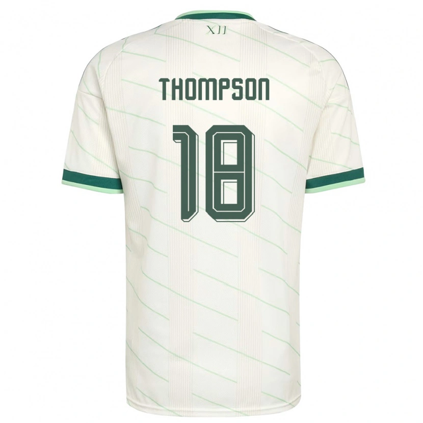 Danxen Kvinnor Nordirland Kalum Thompson #18 Vit Grön Bortatröja Matchtröjor 26-28 Tröjor T-Tröja