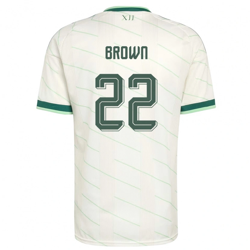 Danxen Kvinnor Nordirland Ciaron Brown #22 Vit Grön Bortatröja Matchtröjor 26-28 Tröjor T-Tröja
