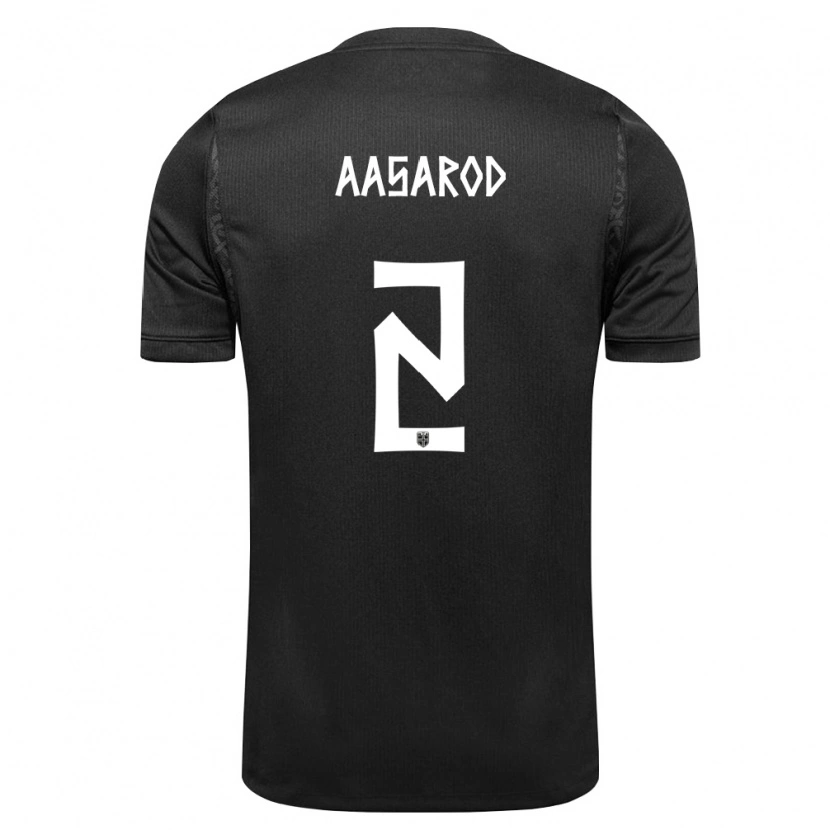 Danxen Kvinnor Norge Syver Bjørkum Aasarød #2 Svart Bortatröja Matchtröjor 26-28 Tröjor T-Tröja