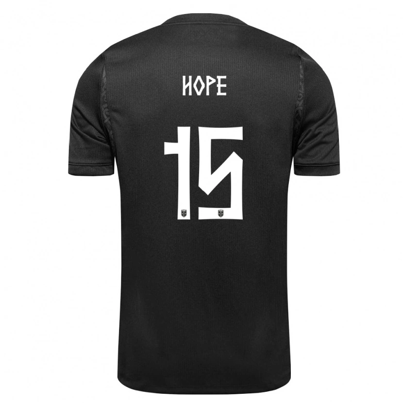Danxen Kvinnor Norge Mikkel Hope #15 Svart Bortatröja Matchtröjor 26-28 Tröjor T-Tröja