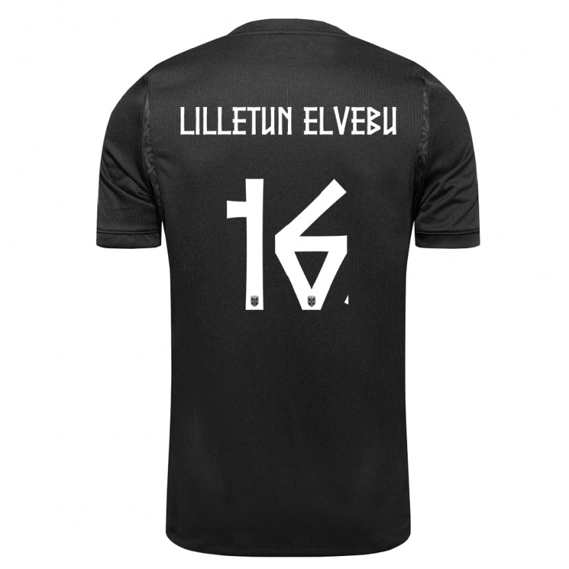 Danxen Kvinnor Norge Aleksander Lilletun Elvebu #16 Svart Bortatröja Matchtröjor 26-28 Tröjor T-Tröja