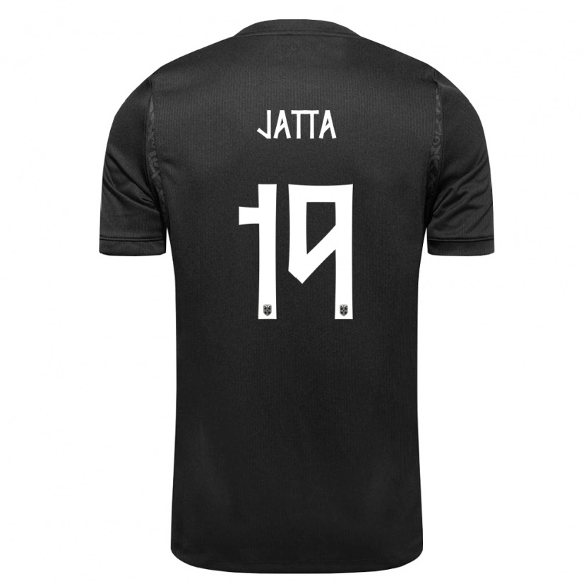 Danxen Kvinnor Norge Abdoulie Jatta #19 Svart Bortatröja Matchtröjor 26-28 Tröjor T-Tröja