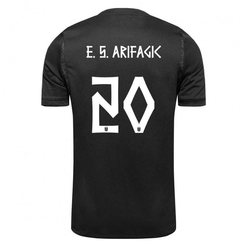 Danxen Kvinnor Norge Elias Samuelsen Arifagic #20 Svart Bortatröja Matchtröjor 26-28 Tröjor T-Tröja