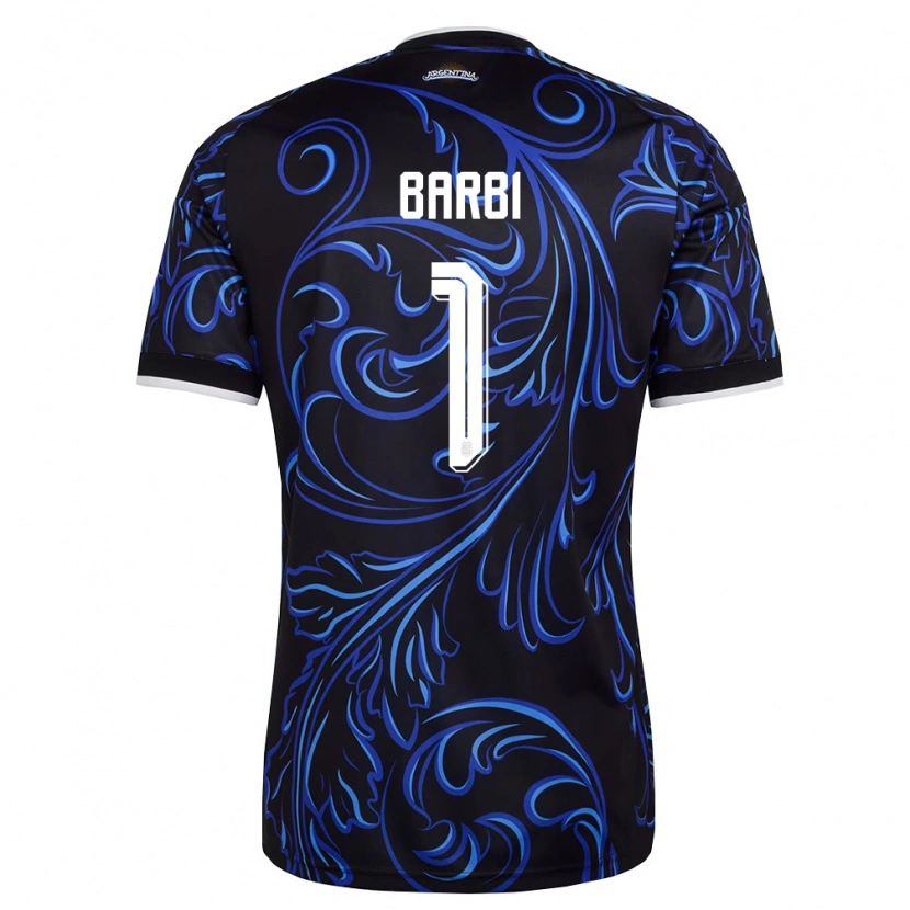 Danxen Kvinnor Argentina Santino Barbi #1 Svart Vit Himmelblå Bortatröja Matchtröjor 26-28 Tröjor T-Tröja