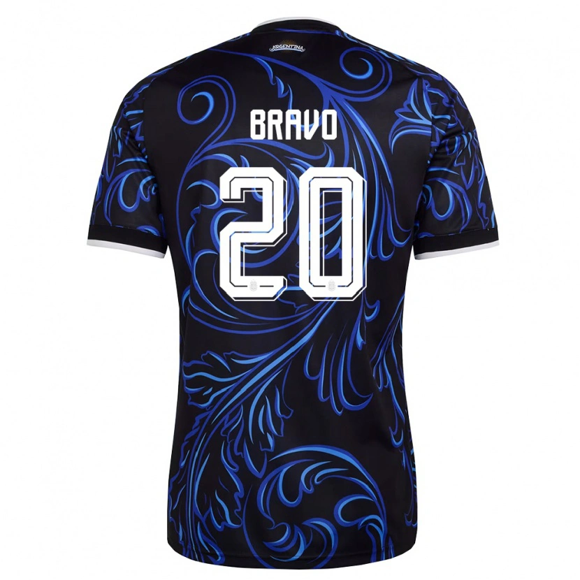 Danxen Kvinnor Argentina Ruth Bravo #20 Svart Vit Himmelblå Bortatröja Matchtröjor 26-28 Tröjor T-Tröja