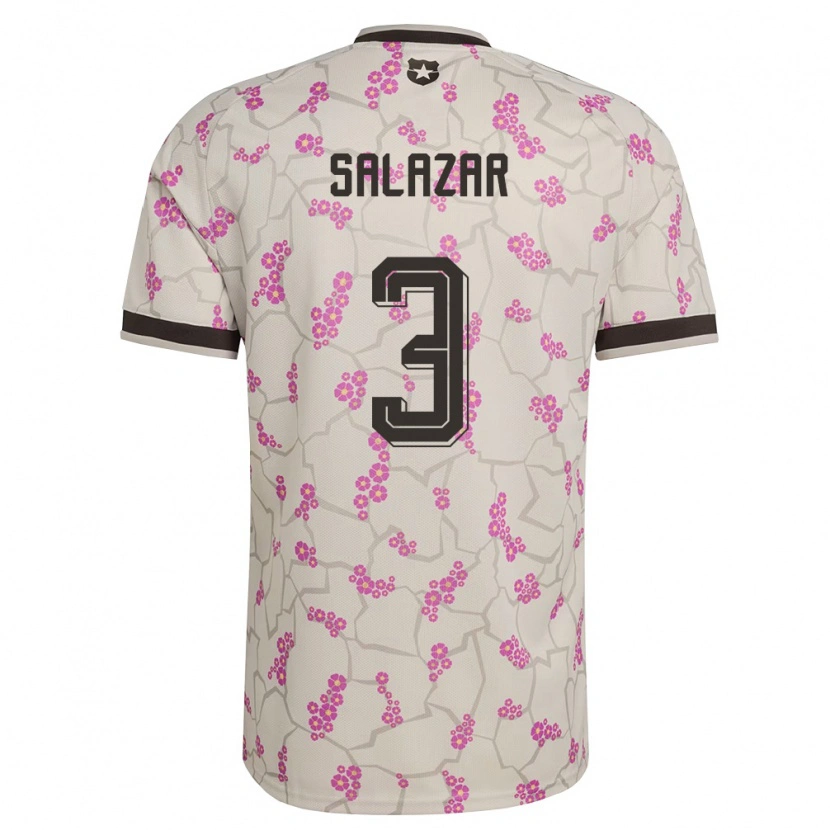 Danxen Kvinnor Chile Yahir Salazar #3 Vit Lila Bortatröja Matchtröjor 26-28 Tröjor T-Tröja