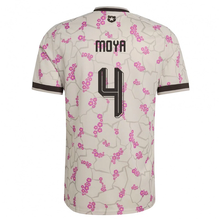 Danxen Kvinnor Chile Matías Moya #4 Vit Lila Bortatröja Matchtröjor 26-28 Tröjor T-Tröja