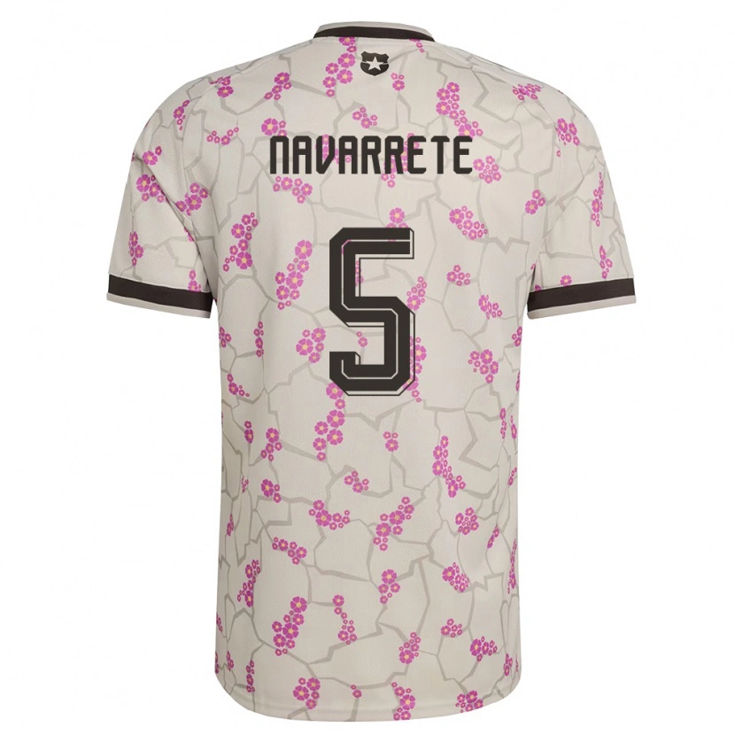 Danxen Kvinnor Chile Martín Navarrete #5 Vit Lila Bortatröja Matchtröjor 26-28 Tröjor T-Tröja