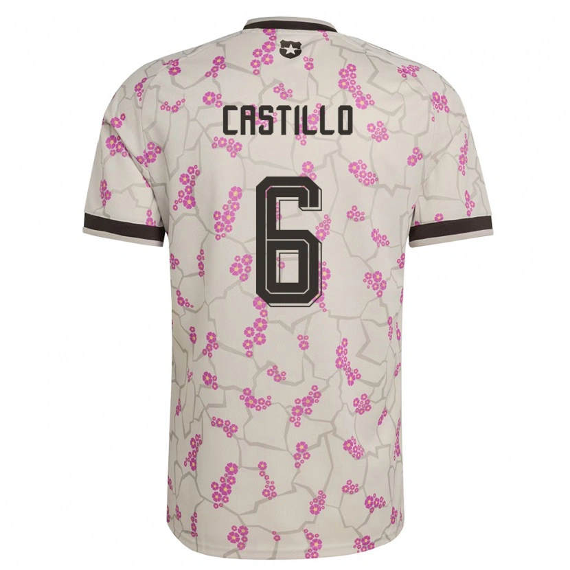 Danxen Kvinnor Chile Cristóbal Castillo #6 Vit Lila Bortatröja Matchtröjor 26-28 Tröjor T-Tröja