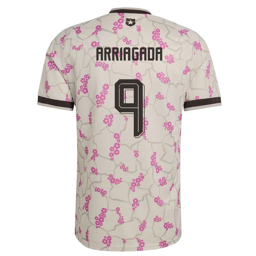 Danxen Kvinnor Chile Luciano Arriagada #9 Vit Lila Bortatröja Matchtröjor 26-28 Tröjor T-Tröja