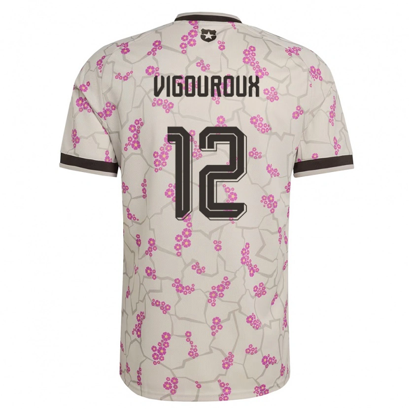 Danxen Kvinnor Chile Lawrence Vigouroux #12 Vit Lila Bortatröja Matchtröjor 26-28 Tröjor T-Tröja