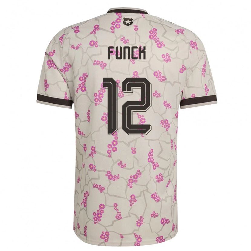 Danxen Kvinnor Chile Martina Funck #12 Vit Lila Bortatröja Matchtröjor 26-28 Tröjor T-Tröja