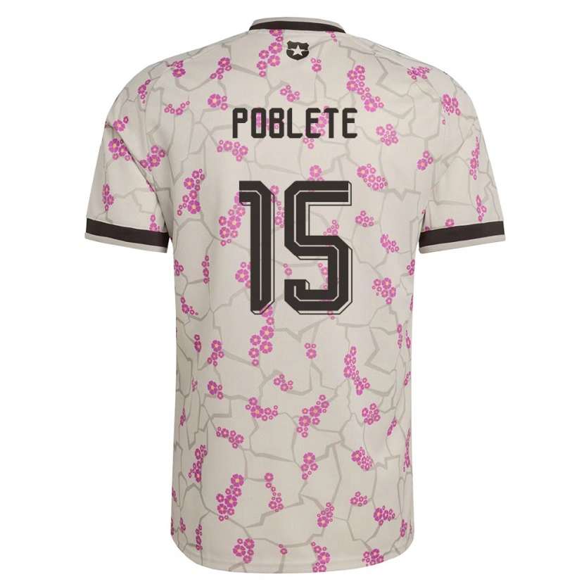 Danxen Kvinnor Chile Jaime Poblete #15 Vit Lila Bortatröja Matchtröjor 26-28 Tröjor T-Tröja