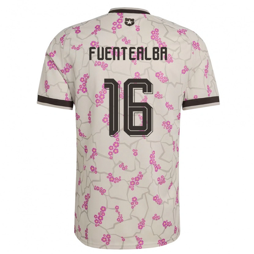 Danxen Kvinnor Chile Jeison Fuentealba #16 Vit Lila Bortatröja Matchtröjor 26-28 Tröjor T-Tröja