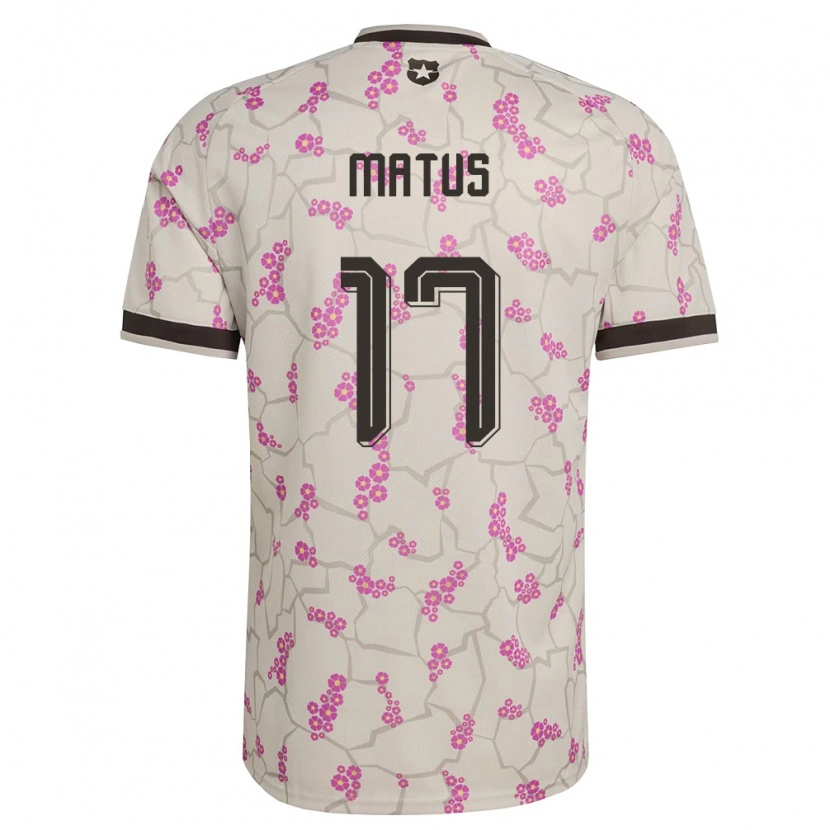 Danxen Kvinnor Chile Esteban Matus #17 Vit Lila Bortatröja Matchtröjor 26-28 Tröjor T-Tröja