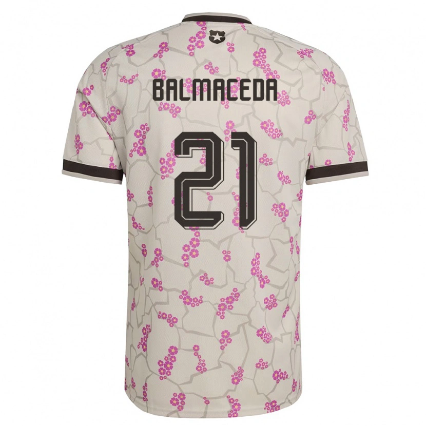 Danxen Kvinnor Chile Rosario Balmaceda #21 Vit Lila Bortatröja Matchtröjor 26-28 Tröjor T-Tröja