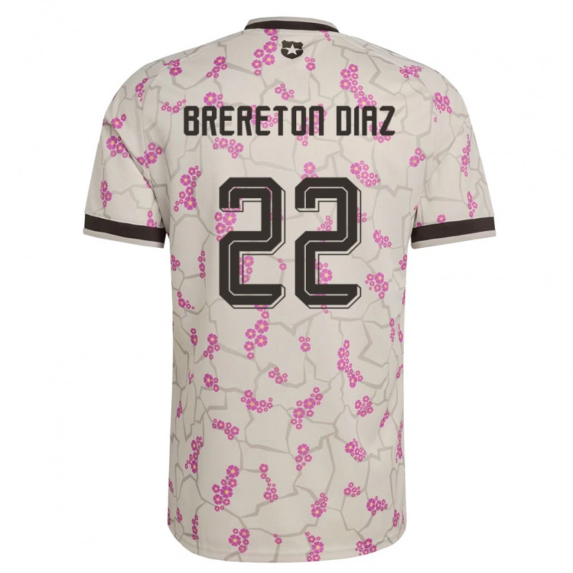 Danxen Kvinnor Chile Ben Brereton Díaz #22 Vit Lila Bortatröja Matchtröjor 26-28 Tröjor T-Tröja