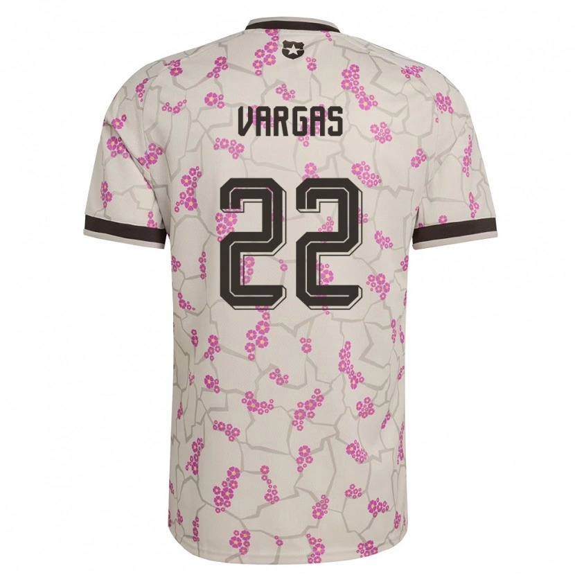 Danxen Kvinnor Chile Diego Vargas #22 Vit Lila Bortatröja Matchtröjor 26-28 Tröjor T-Tröja
