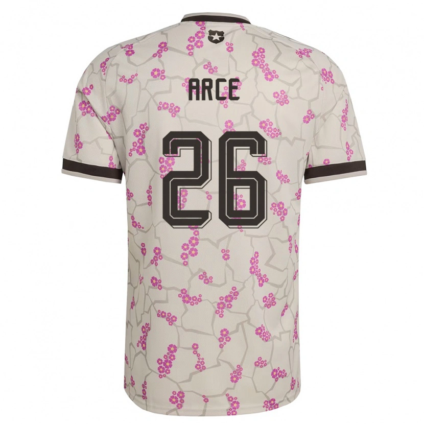 Danxen Kvinnor Chile Agustín Arce #26 Vit Lila Bortatröja Matchtröjor 26-28 Tröjor T-Tröja