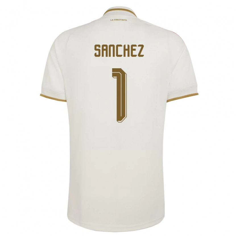 Danxen Kvinnor Venezuela Jorge Sánchez #1 Off-White Gul Bortatröja Matchtröjor 26-28 Tröjor T-Tröja