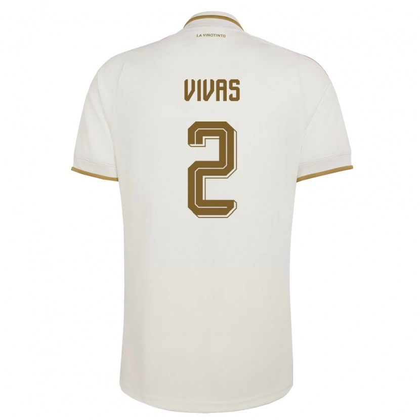 Danxen Kvinnor Venezuela Carlos Vivas #2 Off-White Gul Bortatröja Matchtröjor 26-28 Tröjor T-Tröja