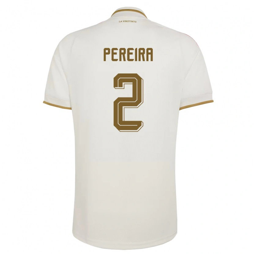 Danxen Kvinnor Venezuela Daniel Pereira #2 Off-White Gul Bortatröja Matchtröjor 26-28 Tröjor T-Tröja
