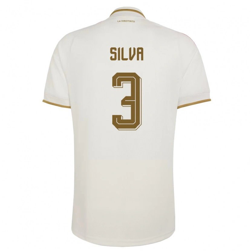 Danxen Kvinnor Venezuela Santiago Silva #3 Off-White Gul Bortatröja Matchtröjor 26-28 Tröjor T-Tröja
