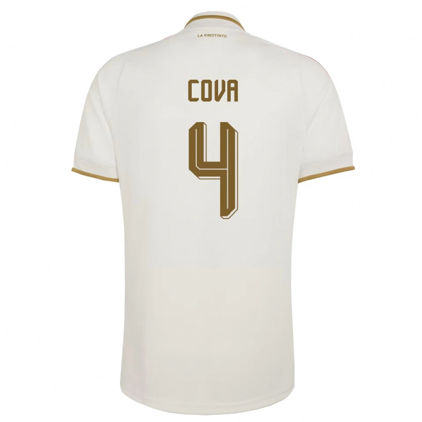 Danxen Kvinnor Venezuela Adrián Cova #4 Off-White Gul Bortatröja Matchtröjor 26-28 Tröjor T-Tröja