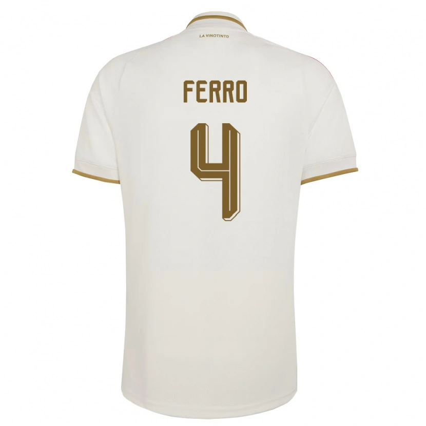 Danxen Kvinnor Venezuela Andrés Ferro #4 Off-White Gul Bortatröja Matchtröjor 26-28 Tröjor T-Tröja