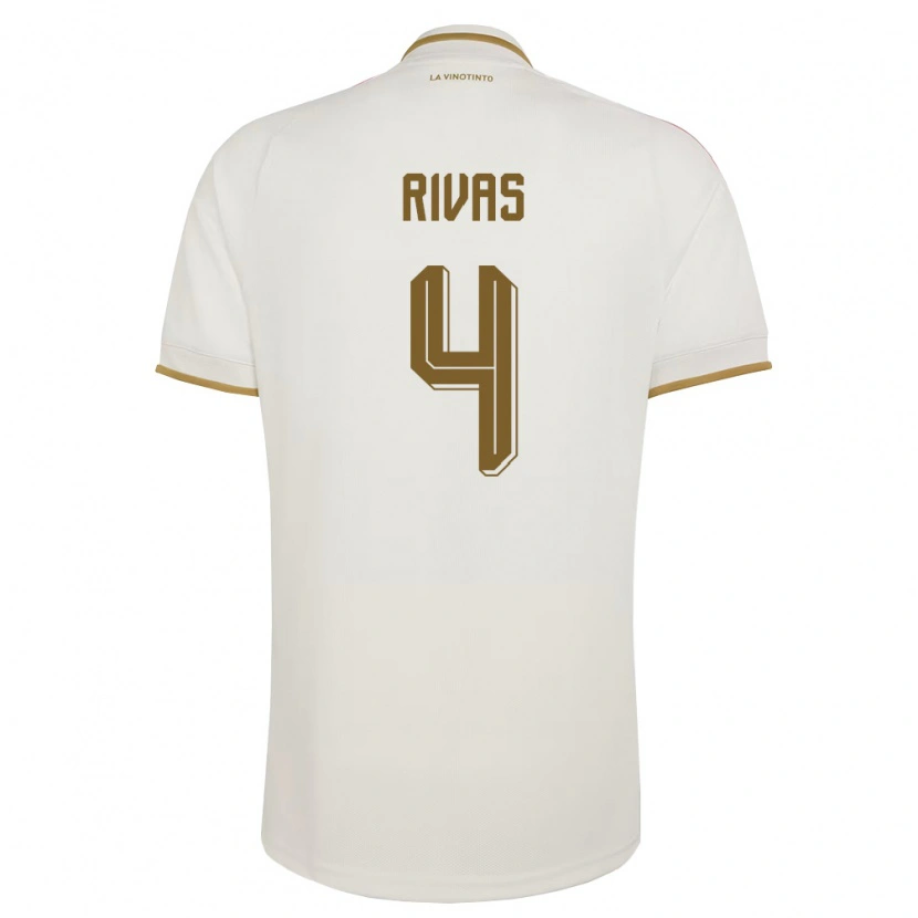 Danxen Kvinnor Venezuela José Rivas #4 Off-White Gul Bortatröja Matchtröjor 26-28 Tröjor T-Tröja