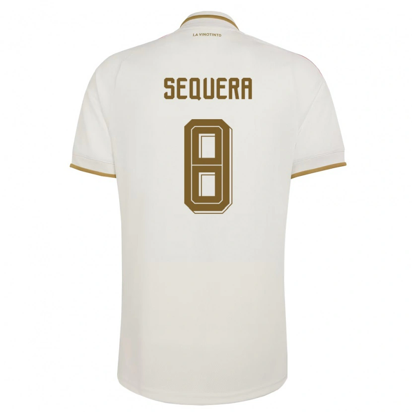 Danxen Kvinnor Venezuela Giovanny Sequera #8 Off-White Gul Bortatröja Matchtröjor 26-28 Tröjor T-Tröja