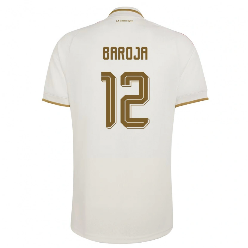 Danxen Kvinnor Venezuela Alain Baroja #12 Off-White Gul Bortatröja Matchtröjor 26-28 Tröjor T-Tröja
