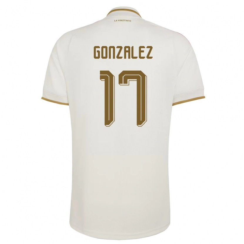 Danxen Kvinnor Venezuela Mayken González #17 Off-White Gul Bortatröja Matchtröjor 26-28 Tröjor T-Tröja