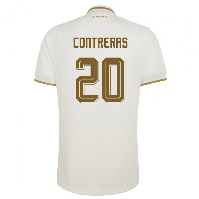 Danxen Kvinnor Venezuela Anderson Contreras #20 Off-White Gul Bortatröja Matchtröjor 26-28 Tröjor T-Tröja