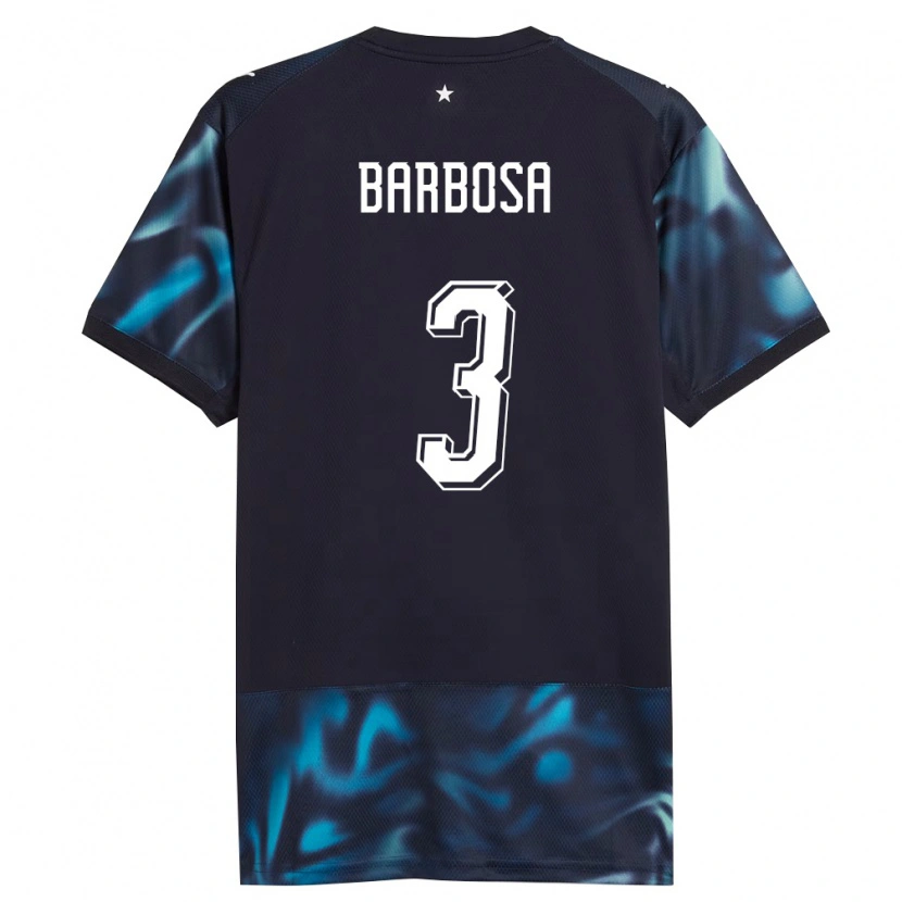Danxen Kvinnor Paraguay Camila Barbosa #3 Marin Himmelblå Bortatröja Matchtröjor 26-28 Tröjor T-Tröja