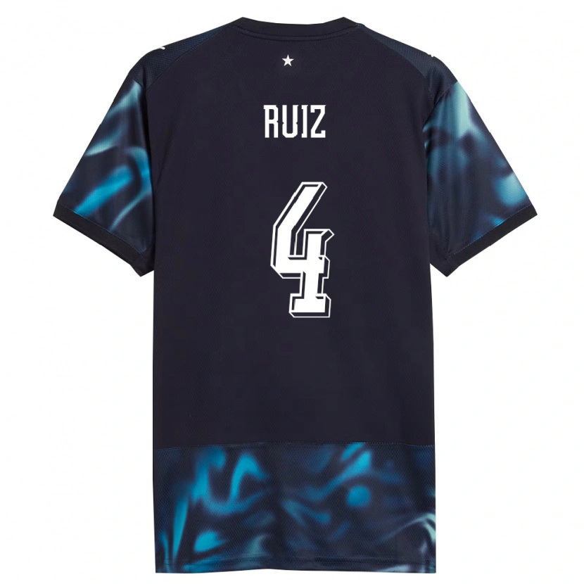 Danxen Kvinnor Paraguay Diego Ruiz #4 Marin Himmelblå Bortatröja Matchtröjor 26-28 Tröjor T-Tröja