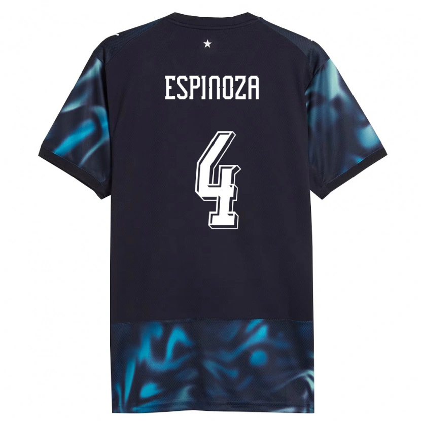 Danxen Kvinnor Paraguay Matías Espinoza #4 Marin Himmelblå Bortatröja Matchtröjor 26-28 Tröjor T-Tröja