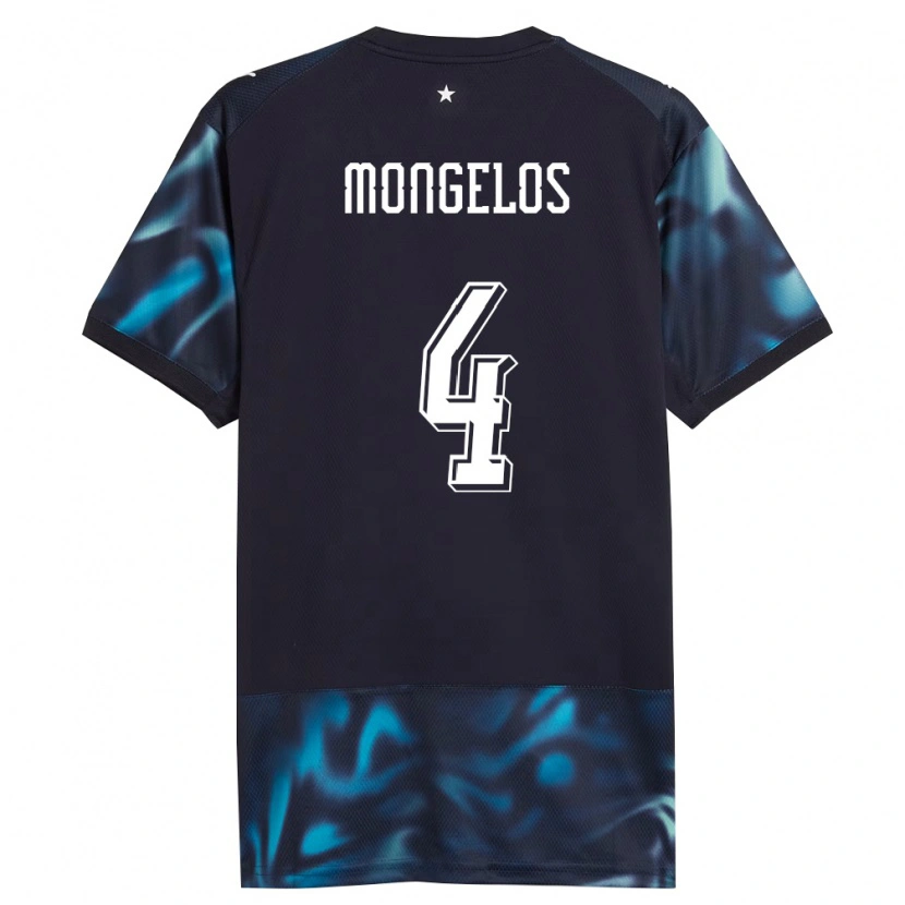 Danxen Kvinnor Paraguay Rolando Mongelós #4 Marin Himmelblå Bortatröja Matchtröjor 26-28 Tröjor T-Tröja