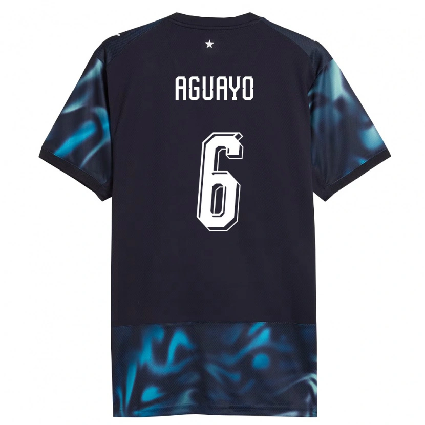 Danxen Kvinnor Paraguay Ángel Aguayo #6 Marin Himmelblå Bortatröja Matchtröjor 26-28 Tröjor T-Tröja