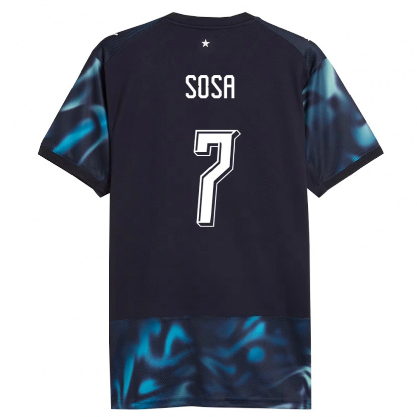 Danxen Kvinnor Paraguay Ramón Sosa #7 Marin Himmelblå Bortatröja Matchtröjor 26-28 Tröjor T-Tröja