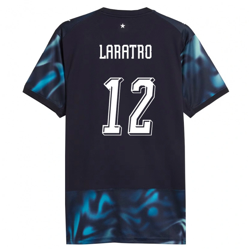 Danxen Kvinnor Paraguay Rainero Laratro #12 Marin Himmelblå Bortatröja Matchtröjor 26-28 Tröjor T-Tröja