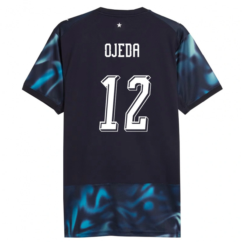 Danxen Kvinnor Paraguay Francisco Ojeda #12 Marin Himmelblå Bortatröja Matchtröjor 26-28 Tröjor T-Tröja