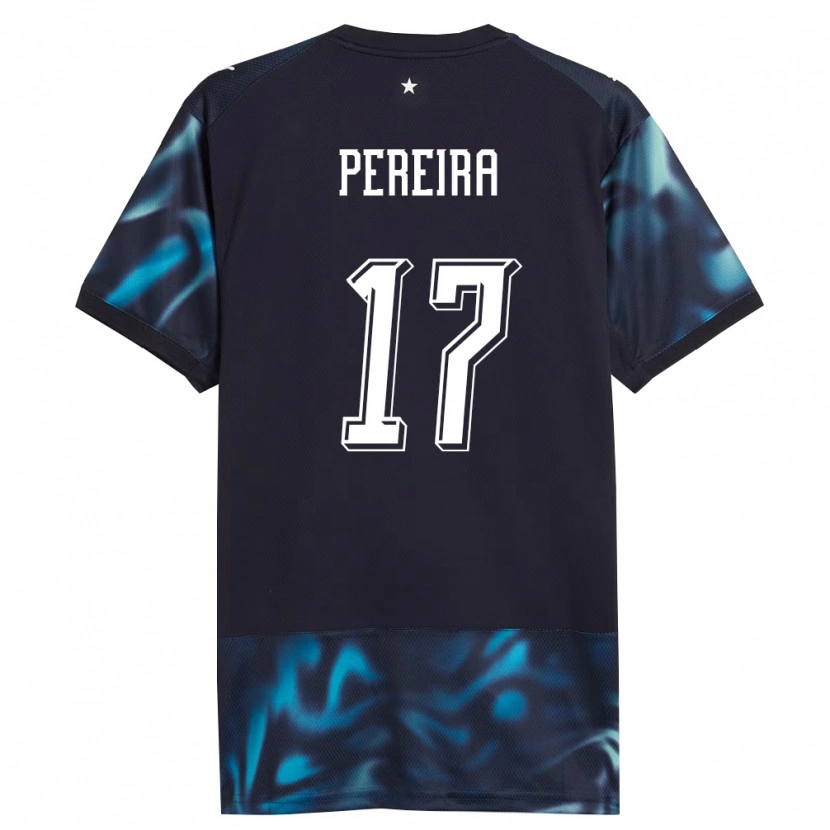 Danxen Kvinnor Paraguay Kevin Pereira #17 Marin Himmelblå Bortatröja Matchtröjor 26-28 Tröjor T-Tröja