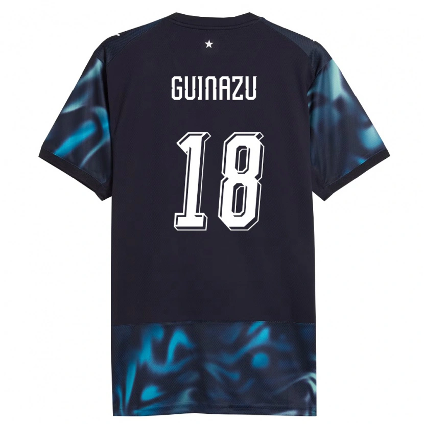 Danxen Kvinnor Paraguay Lucas Guiñazú #18 Marin Himmelblå Bortatröja Matchtröjor 26-28 Tröjor T-Tröja
