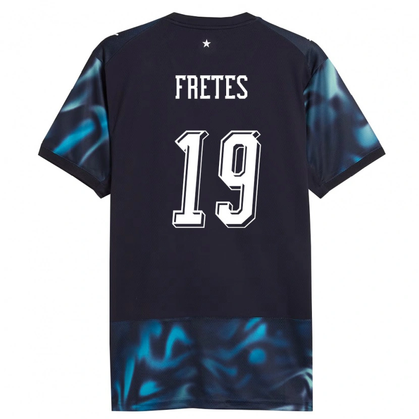 Danxen Kvinnor Paraguay Alexis Fretes #19 Marin Himmelblå Bortatröja Matchtröjor 26-28 Tröjor T-Tröja