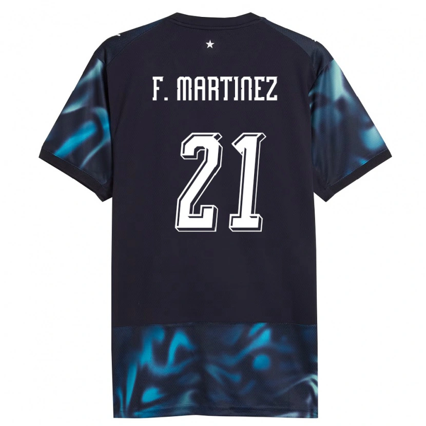 Danxen Kvinnor Paraguay Fiorela Martínez #21 Marin Himmelblå Bortatröja Matchtröjor 26-28 Tröjor T-Tröja