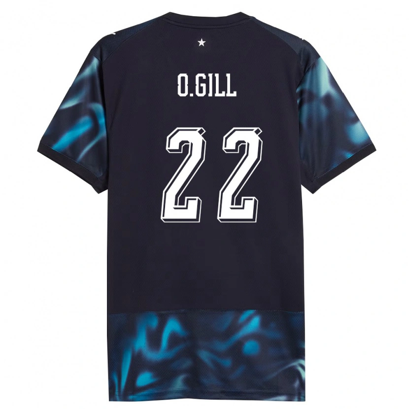 Danxen Kvinnor Paraguay Orlando Gill #22 Marin Himmelblå Bortatröja Matchtröjor 26-28 Tröjor T-Tröja